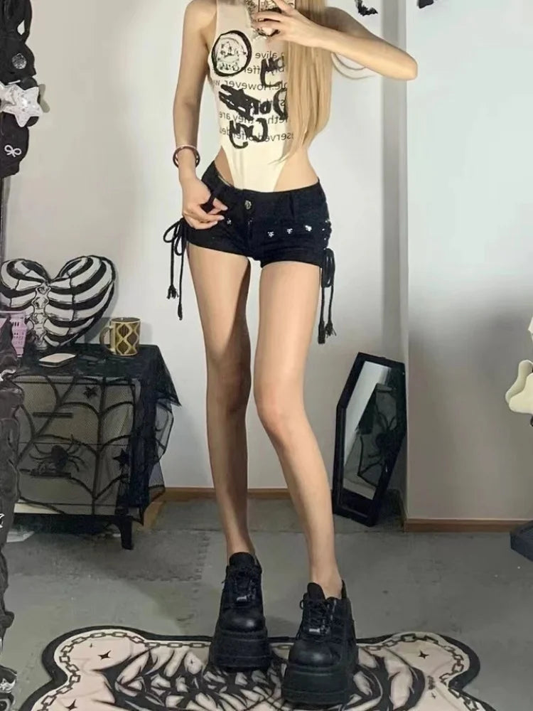 Y2k Black Women Shorts