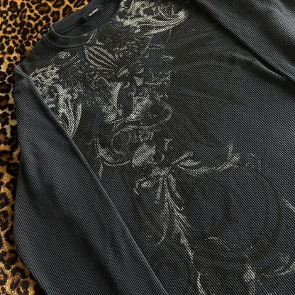 Y2K Grunge Navy blue Long Sleeve T-shirt