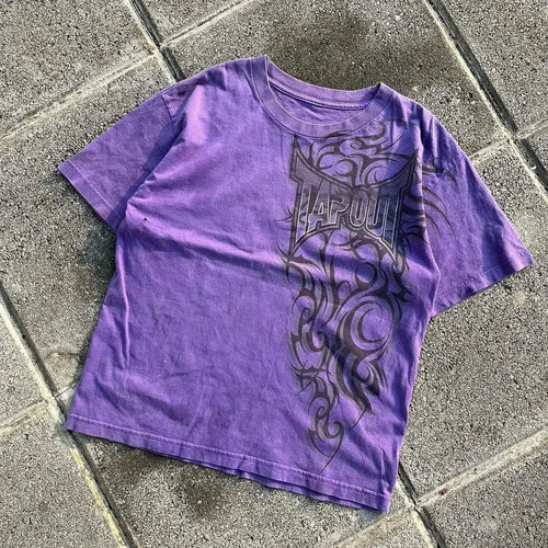 Y2k Purple Tapout T-Shirt
