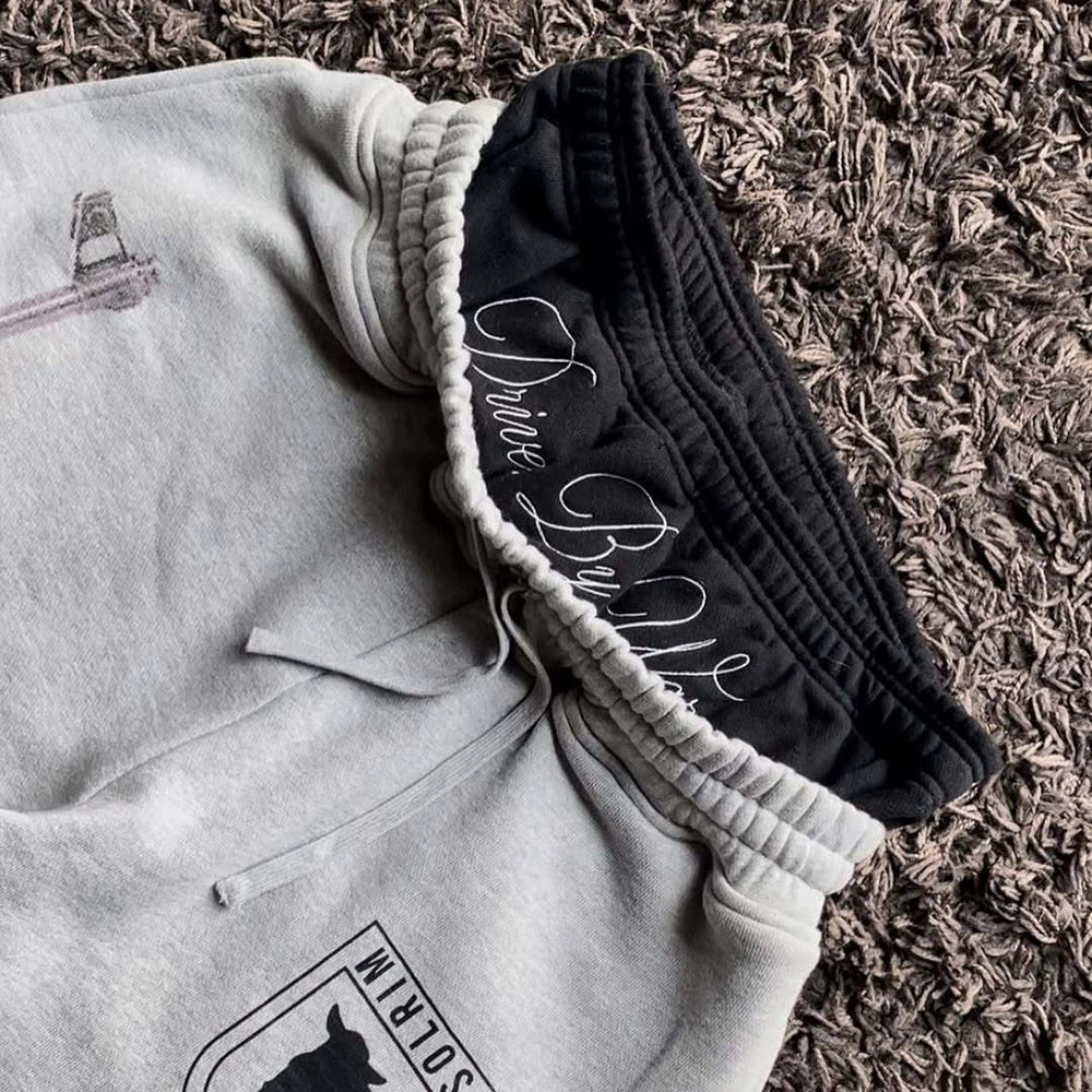 Y2K Streetwear Ak-47 Print Joggers