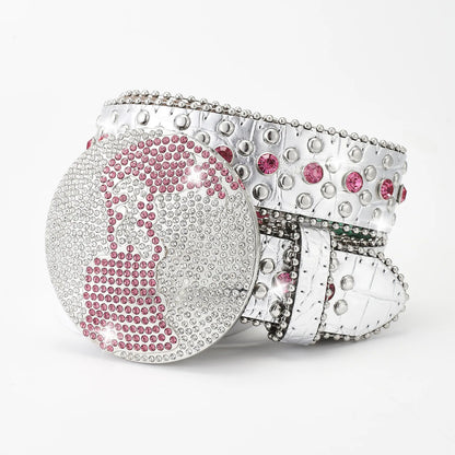 Globe Rhinestone y2k Belt