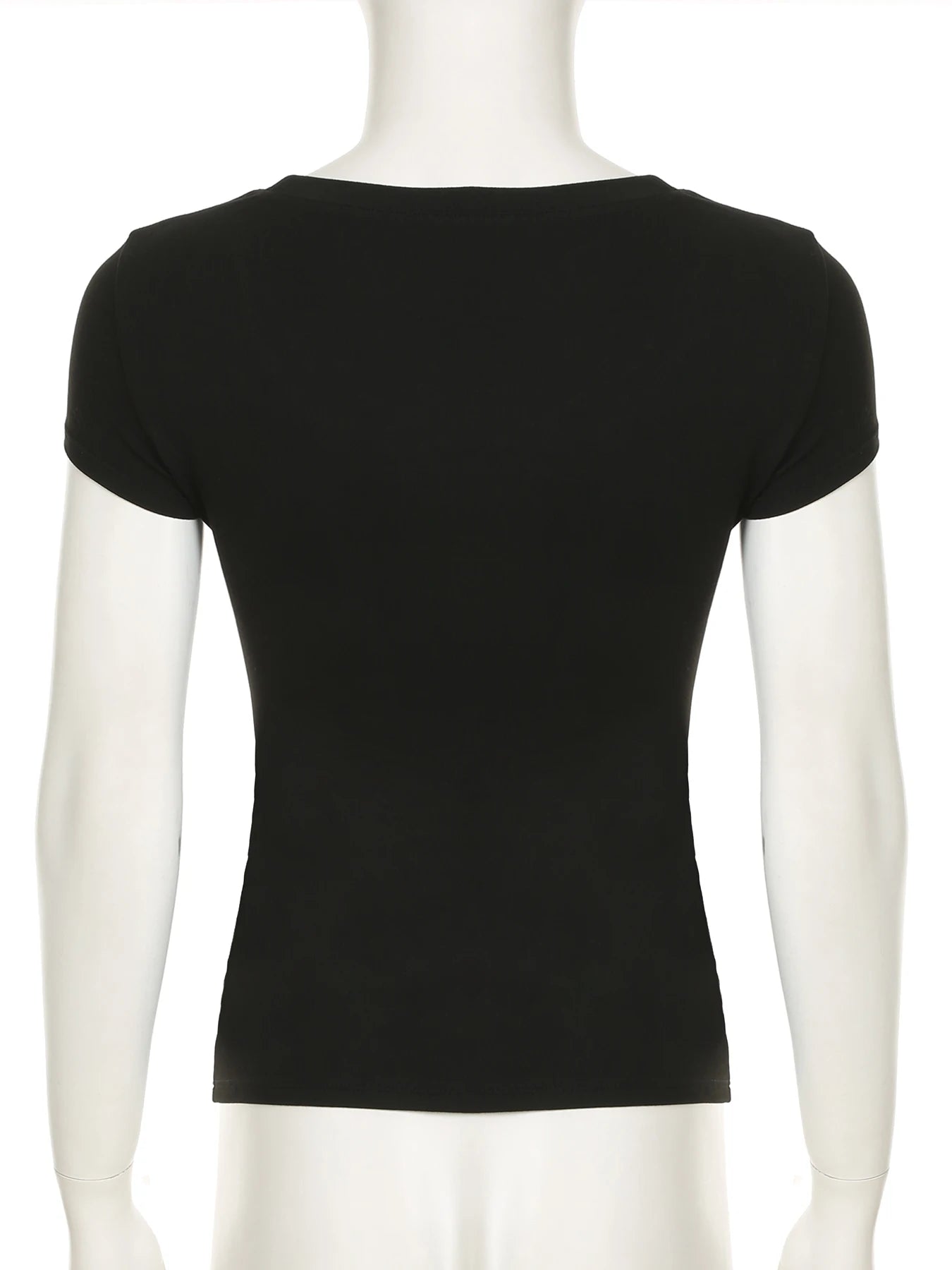Y2K Grunge Black Heart Print T-shirt