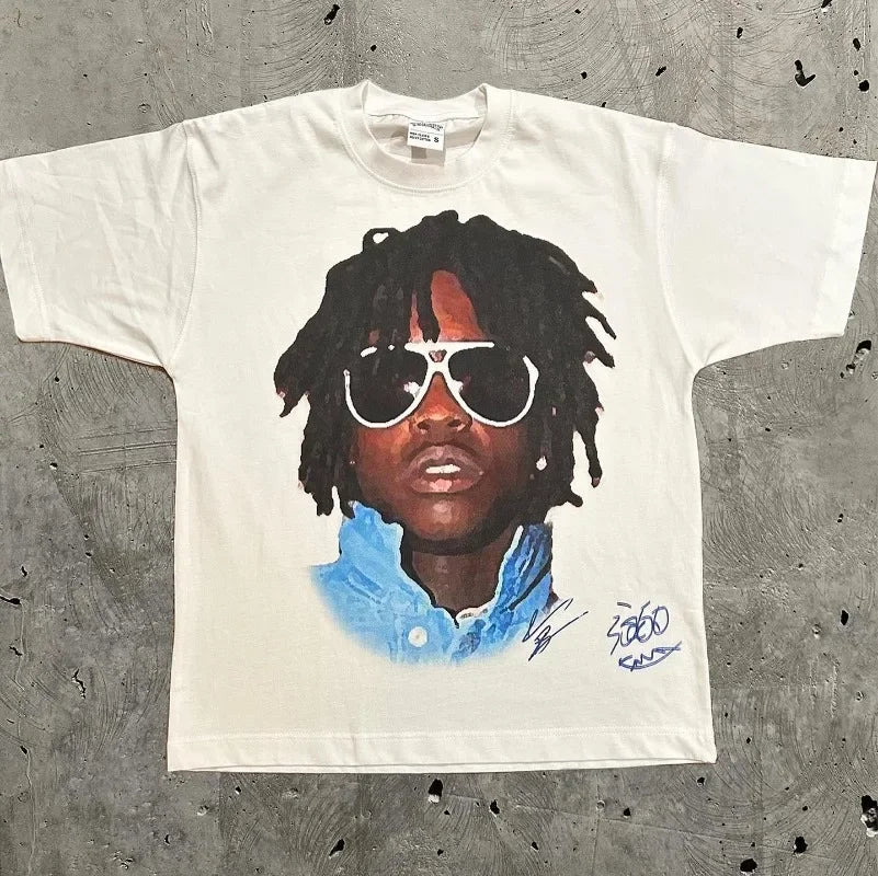 Hip-hop personality print t-shirt