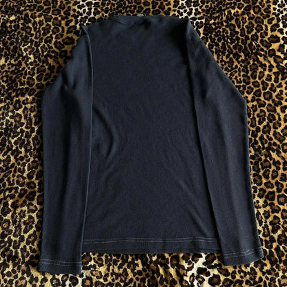 Y2K Grunge Navy blue Long Sleeve T-shirt