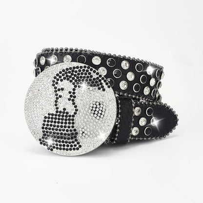 Globe Rhinestone y2k Belt