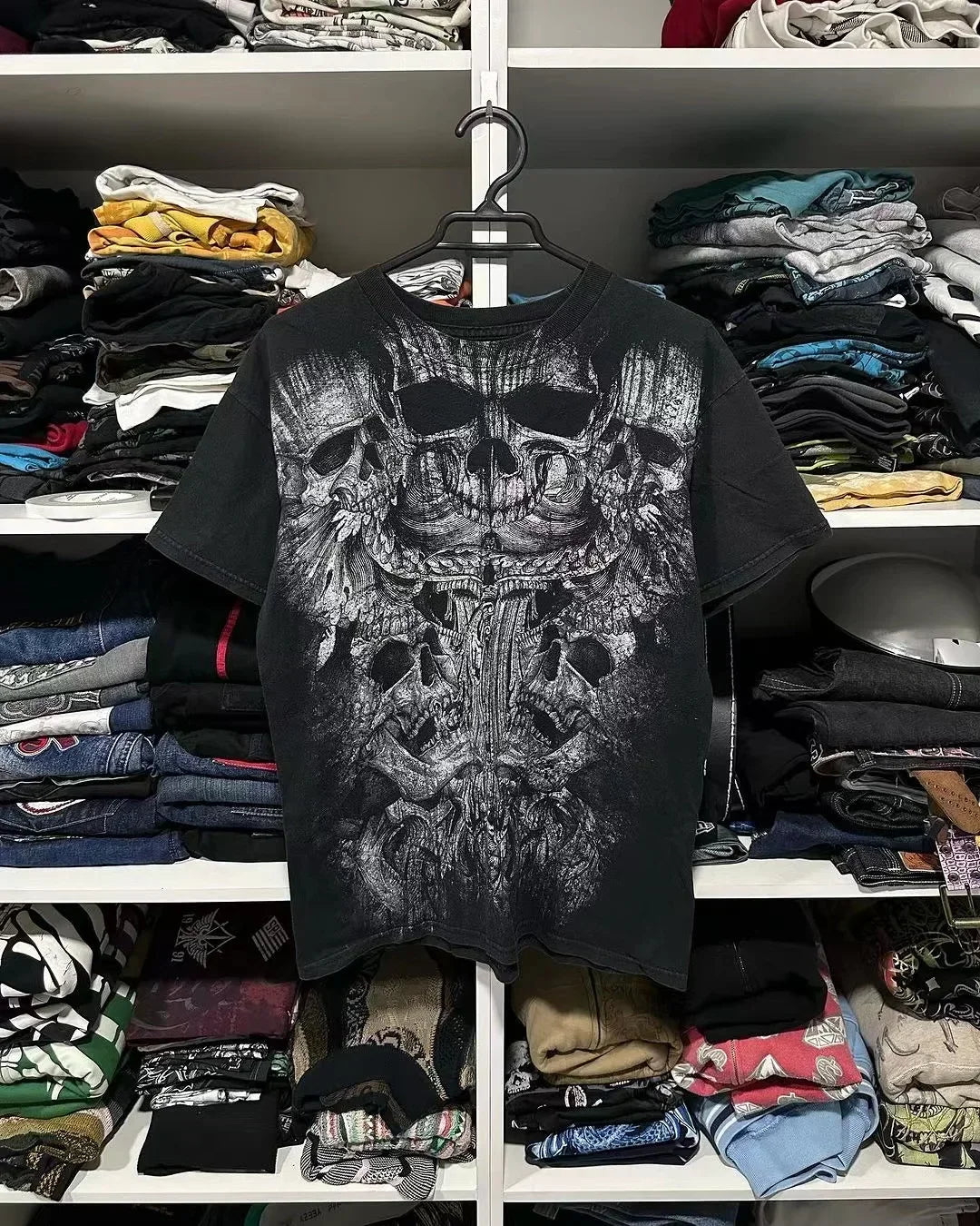 Y2k Skeleton Black T-shirt