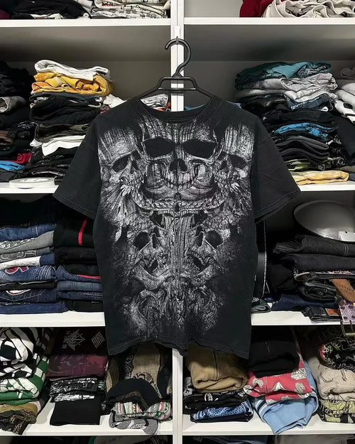Y2k Skeleton Black T-shirt