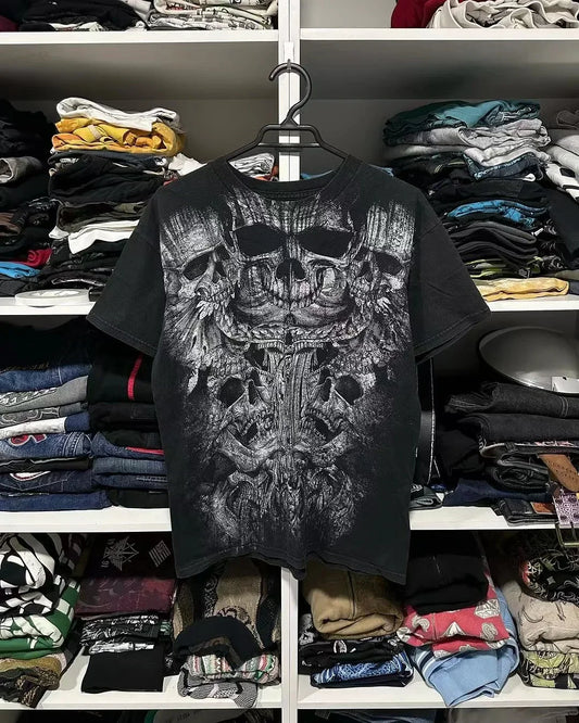 Y2k Skeleton Black T-shirt