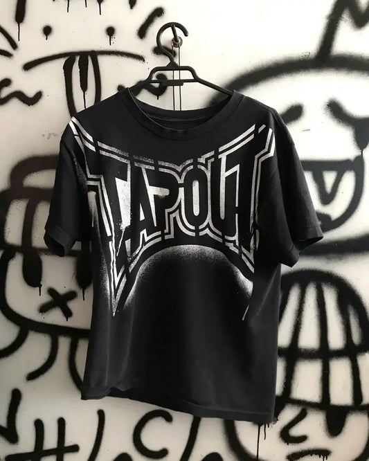 Y2k Black Tapout T-Shirt