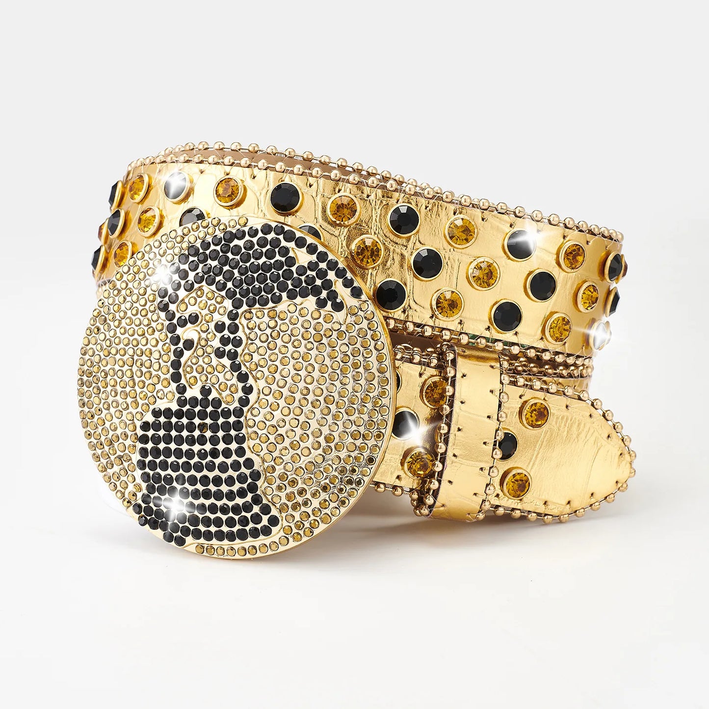 Globe Rhinestone y2k Belt