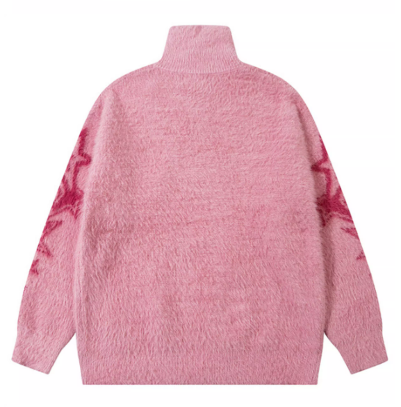 Abstract Jacquard Cardigan Sweater