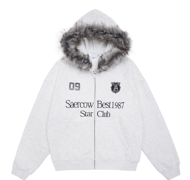 American-Style Star Club Fur Hoodie