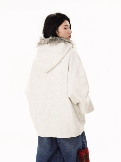 American-Style Star Club Fur Hoodie